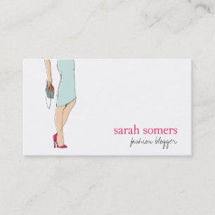Illustratie, Mode blogger, stijlvol Mode model Visitekaartje