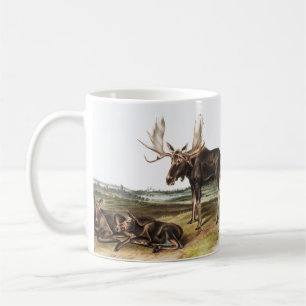 Illustratie Moose Deer (Servus alces) Koffiemok