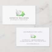 Illustratie Mortar en Pestle Natural Health Visitekaartje (Voorkant / Achterkant)