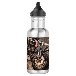 Illustratie motorfiets waterfles