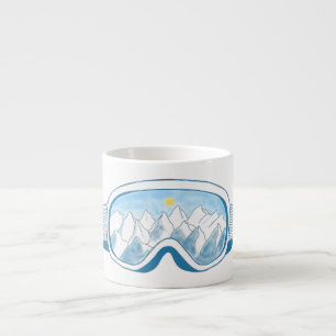 Illustratie Mountain Ski Goggles Espresso Kop