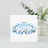 Illustratie Mountain Ski Goggles Kaart (Staand voorkant)