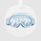 Illustratie Mountain Ski Goggles Ornament (achterkant)