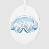 Illustratie Mountain Ski Goggles Ornament (voorkant)