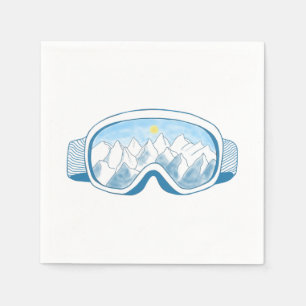 Illustratie Mountain Ski Goggles Servet