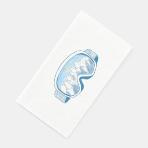 Illustratie Mountain Ski Goggles Servet