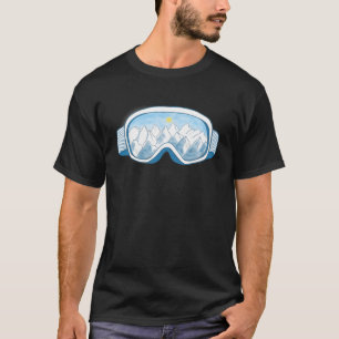 Illustratie Mountain Ski Goggles T-shirt