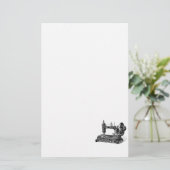  illustratie naaimachine 1800s briefpapier (Staand voorkant)