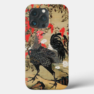 Illustratie Nandina en Rooster door Ito Jakuchu iPhone 13 Pro Hoesje