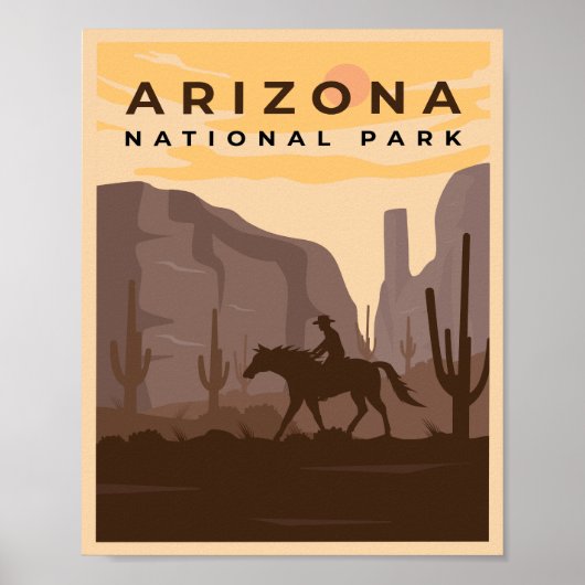 Illustratie nationaal park  Arizona Poster (Voorkant)