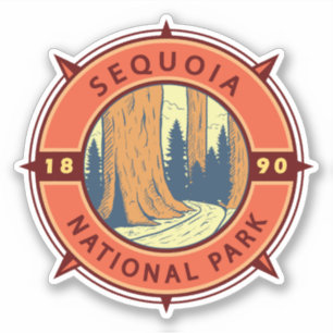 Illustratie nationaal park Sequoia Sticker