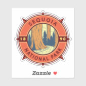 Illustratie nationaal park Sequoia Sticker (Vel)