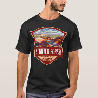 Illustratie Nationaal Park Versteend Woud Retro T-shirt