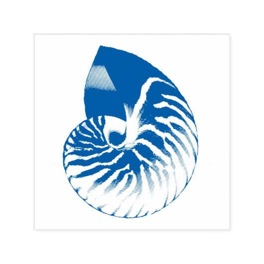 Illustratie Nautilus Shell Zelfinktende Stempel (Design)