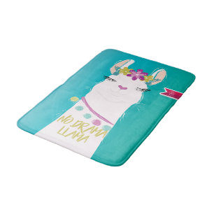 Illustratie nr. Drama Llama met monogram Badmat
