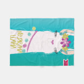 Illustratie nr. Drama Llama met monogram Fleece Deken (Voorkant (Horizontaal))