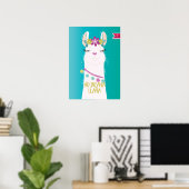Illustratie nr. Drama Llama Monogram Poster (Thuiskantoor)