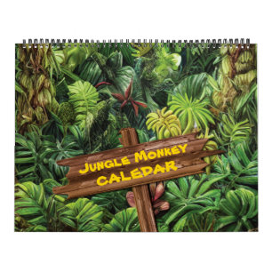 Illustratie oerwoud aap Illustratie agenda Kalender