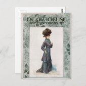  illustratie ontwerp Mode dames Briefkaart (Voorkant / Achterkant)