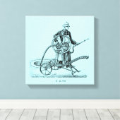  Illustratie Oude Sprinkler of Brandweerman C Canvas Afdruk (Insitu (Houten vloer))