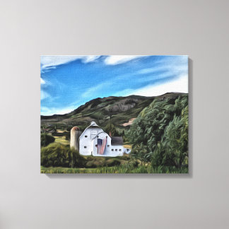 Illustratie parkstad historische barn door LH Canvas Afdruk
