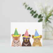 Illustratie partijdieren briefkaart (Staand voorkant)