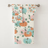 Illustratie Pastel Pumpkin-patroon Stijlvol Bad Handdoek (Insitu)