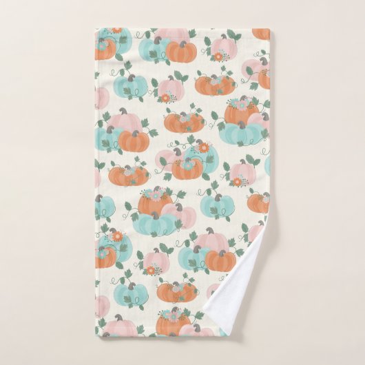 Illustratie Pastel Pumpkin-patroon Stijlvol Bad Handdoek (Handdoek)
