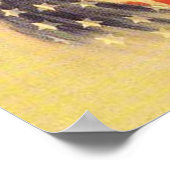 Illustratie patriottische vrouw poster (Hoek)