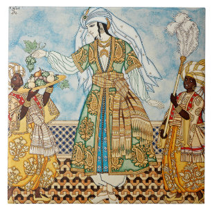 Illustratie 'Perzische vrouwen' door Ivan Bilibin Tegeltje