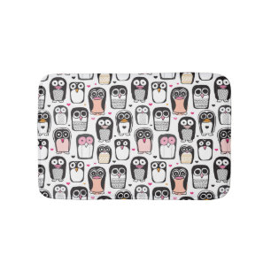 illustratie pinguïn achtergrond badmat