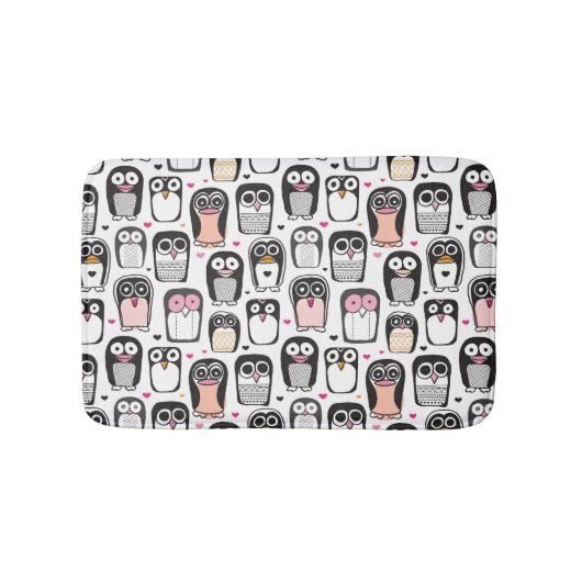 illustratie pinguïn achtergrond badmat (Voorkant)
