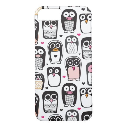 illustratie pinguïn achtergrond Case-Mate iPhone case (Achterkant)