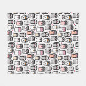 illustratie pinguïn achtergrond fleece deken (Voorkant (Horizontaal))