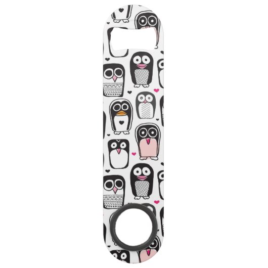 illustratie pinguïn achtergrond speed flessenopener (Achterkant)