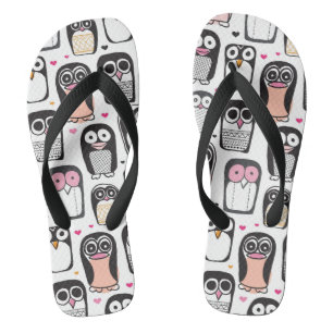 illustratie pinguïn achtergrond teenslippers