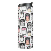 illustratie pinguïn achtergrond thermosbeker (Gedraaid links)