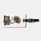 illustratie Platenspeler cartoon Bagagelabel (Voorkant horizontaal)