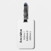 illustratie Platenspeler cartoon Bagagelabel (Achterkant verticaal)