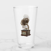 illustratie Platenspeler cartoon Glas (Voorkant)