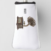 illustratie Platenspeler cartoon Golfheadcover (Draai 90)