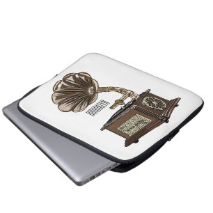 illustratie Platenspeler cartoon Laptop Sleeve