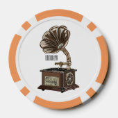 illustratie Platenspeler cartoon Poker Chips (Achterkant)