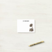 illustratie Platenspeler cartoon Post-it® Notes (Op bureau)
