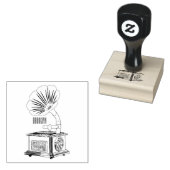 illustratie Platenspeler cartoon Rubberstempel (Gestempeld)
