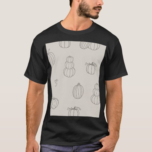 Illustratie pompoen t-shirt (Voorkant)