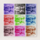 Illustratie pop Art Elephant Retro Legpuzzel (Horizontaal)