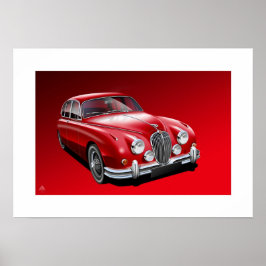 Illustratie Poster Jaguar MK2