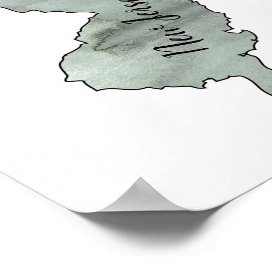 Illustratie Poster New Jersey State (Hoek)