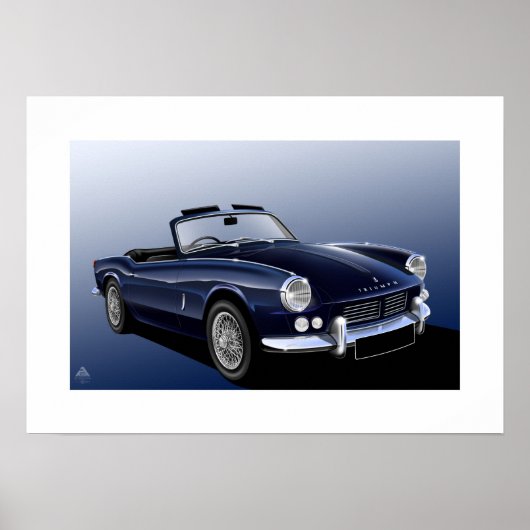 Illustratie Poster Triumph Spitfire (Voorkant)